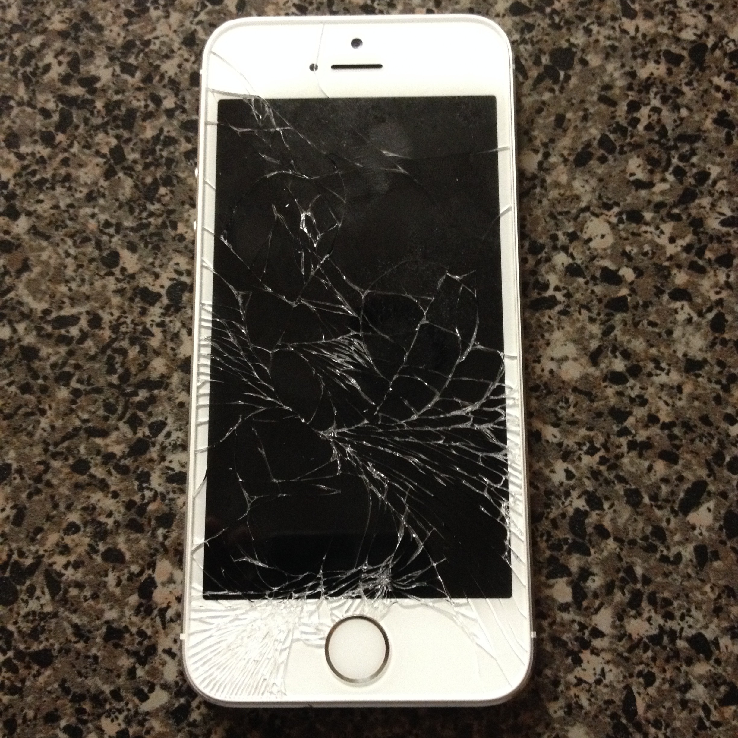 shattered iphone